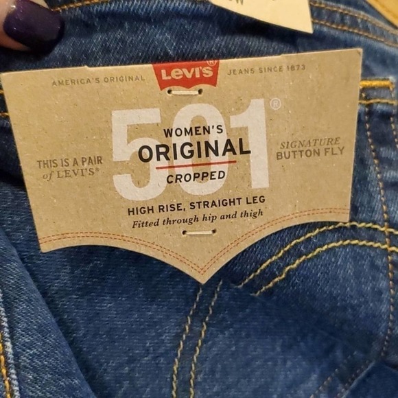 Levi's Women's Plus-Size 501 high rise Crop Jeans plus size 24W - Picture 5 of 5